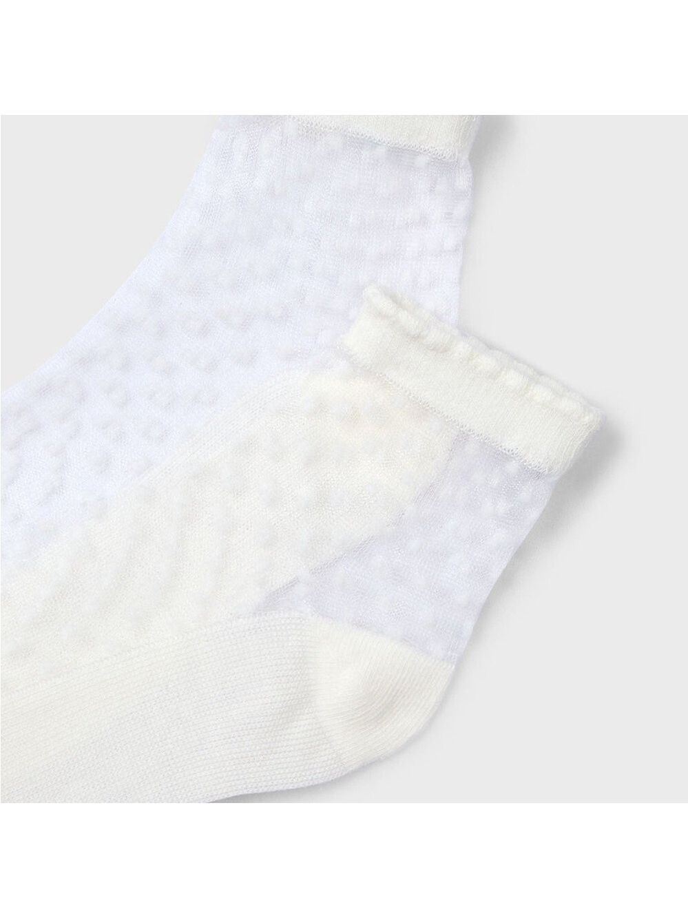 Size 12 kids Mayoral Kids' White Textured Socks